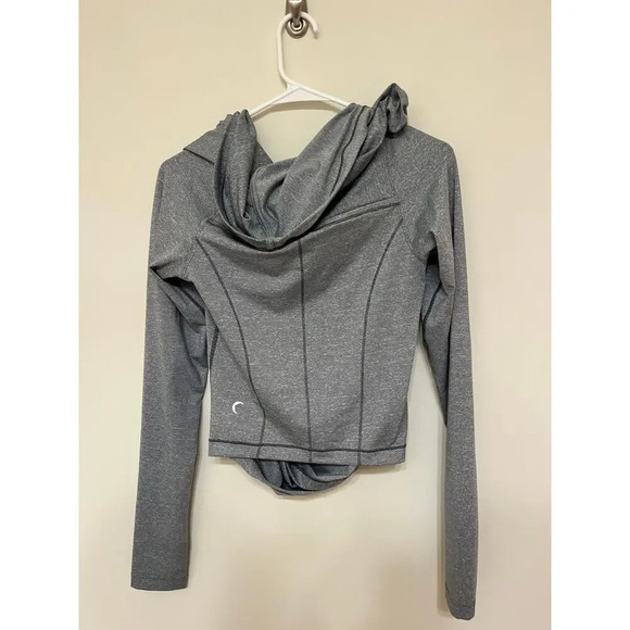 zyia active yoga gray cowl neck shall small - Picture 3 of 4